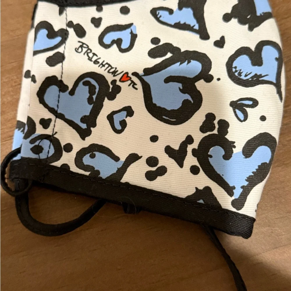 Brighton Face Mask with Blue Hearts